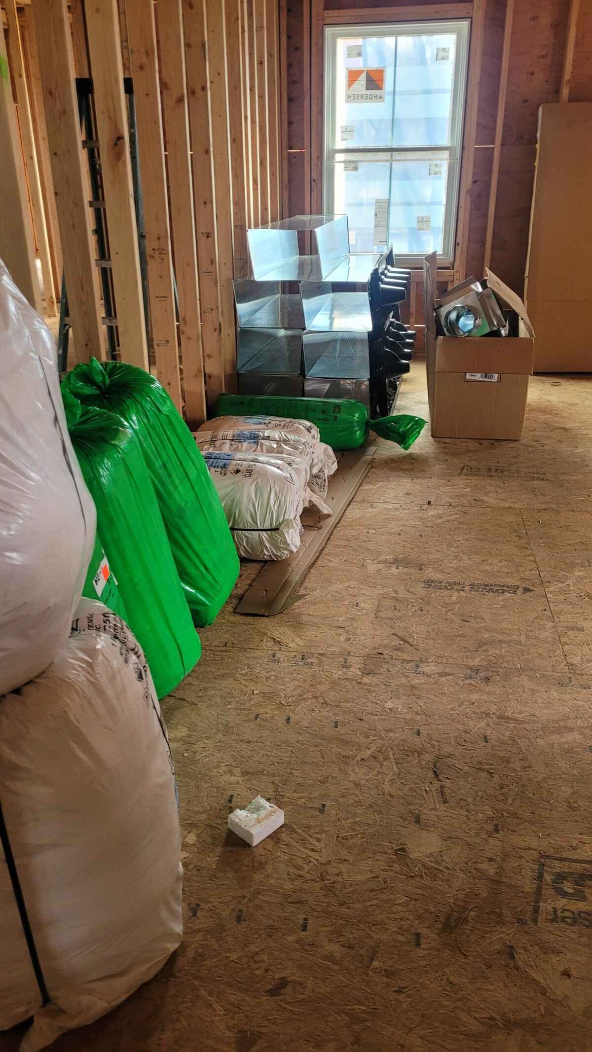 Air 1 condenser and ductwork installation, November 2022