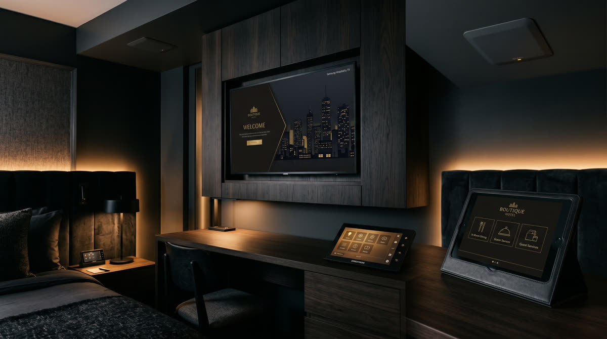 Guest Room Technology for a Boutique Hotel. Restrepo Innovations