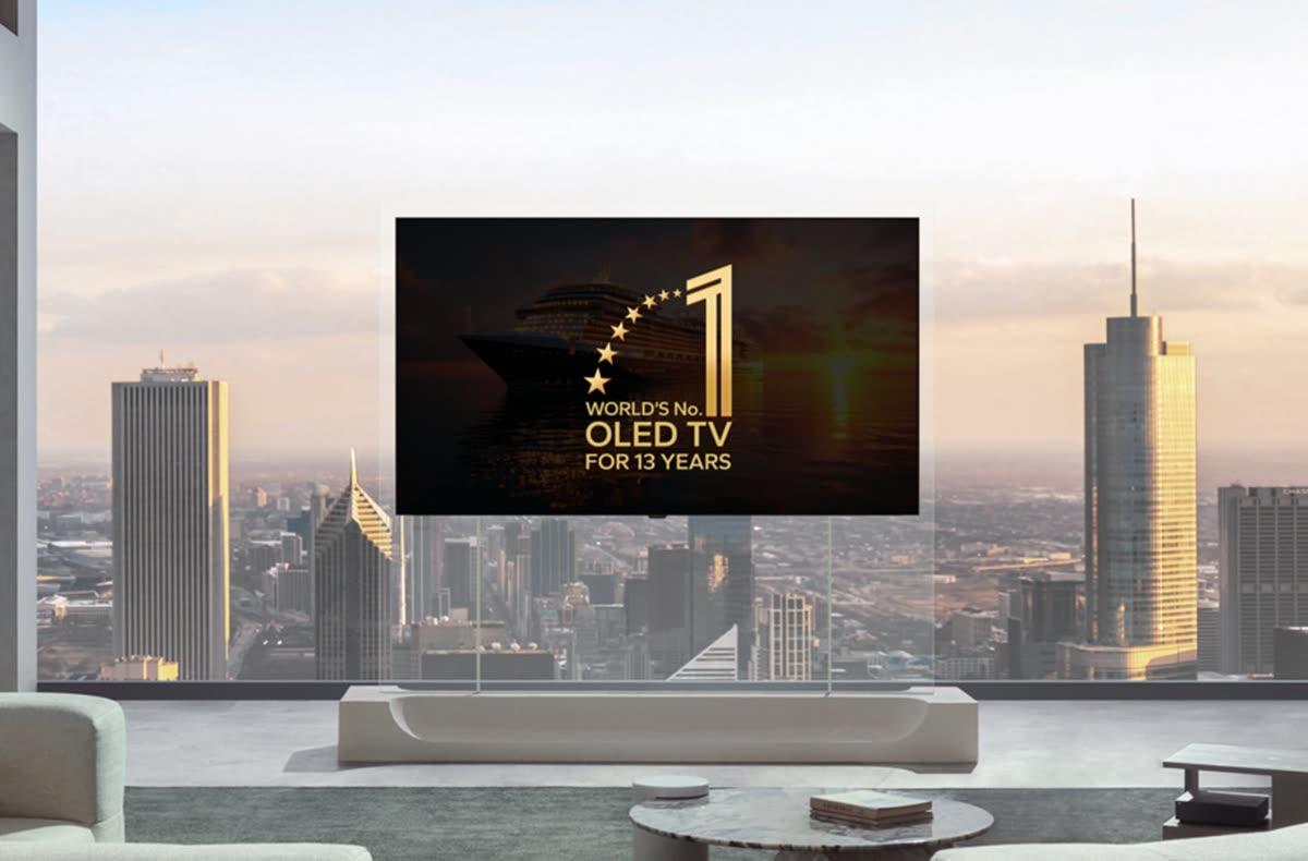 LG newsroom image referencing OLED TV brand leadership by Omdia, used as supporting image in LG Electronics partner spotlight