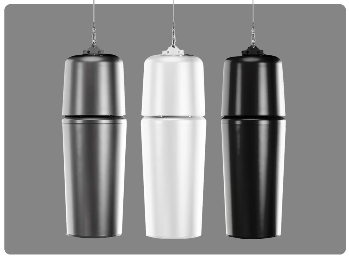 MSE Audio SoundTube open-ceiling pendant loudspeakers manufactured in Lenexa Kansas