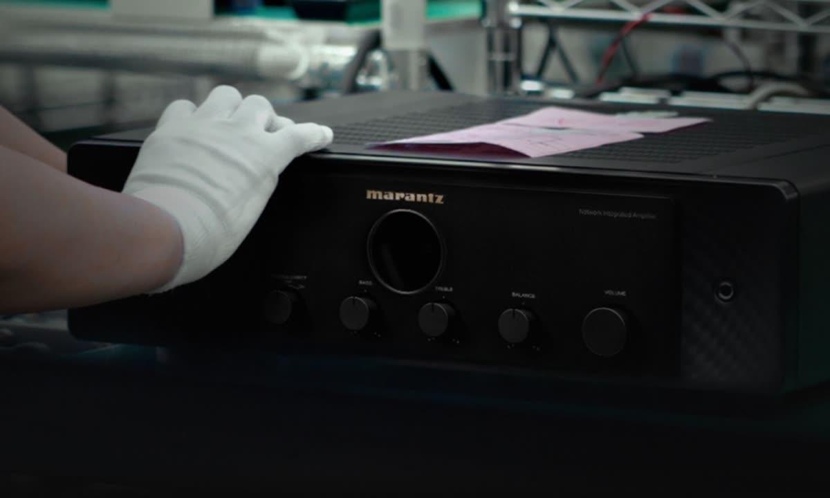 Marantz Shirakawa Audio Works imagery from Marantz World of Marantz page, describing the facility as the heart of manufacturing since 2002