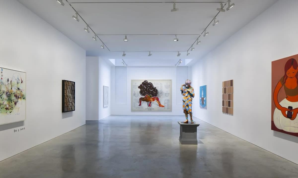 James Cohan Gallery artwork illuminated by Tirschwell and Co. architectural lighting