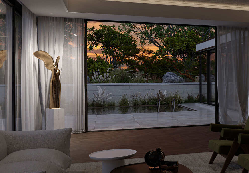 DMF Lighting PhaseX tunable white system installed in luxury residence. Artafex fixtures with digital control over standard Romex wiring