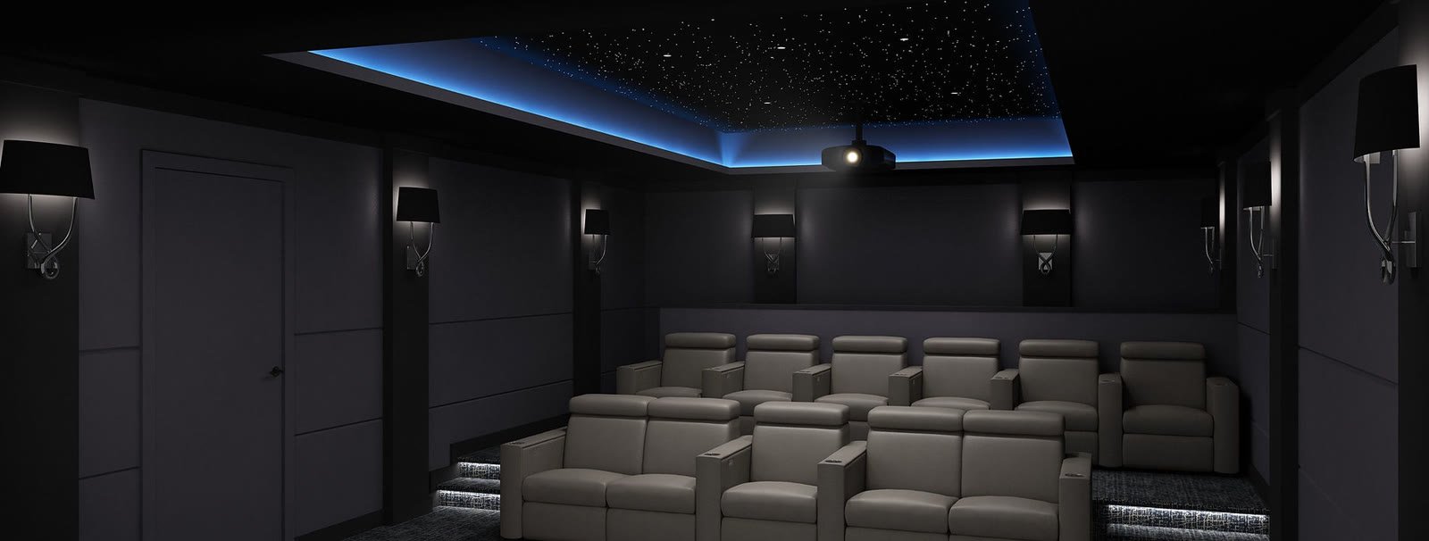 DSG Metro reference home theater installation featuring AcousticSmart seating and high-end projection