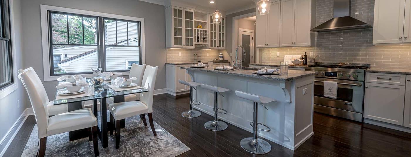 Prominent Builders custom designed kitchen renovation with high-end finishes