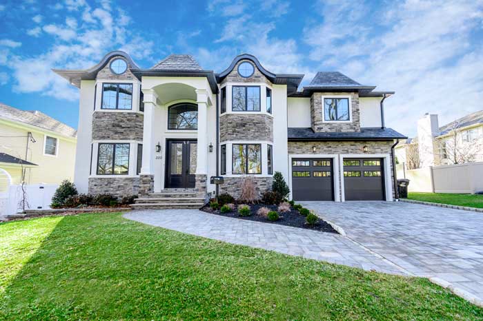 Luxury home construction detail in Bergen County, NJ