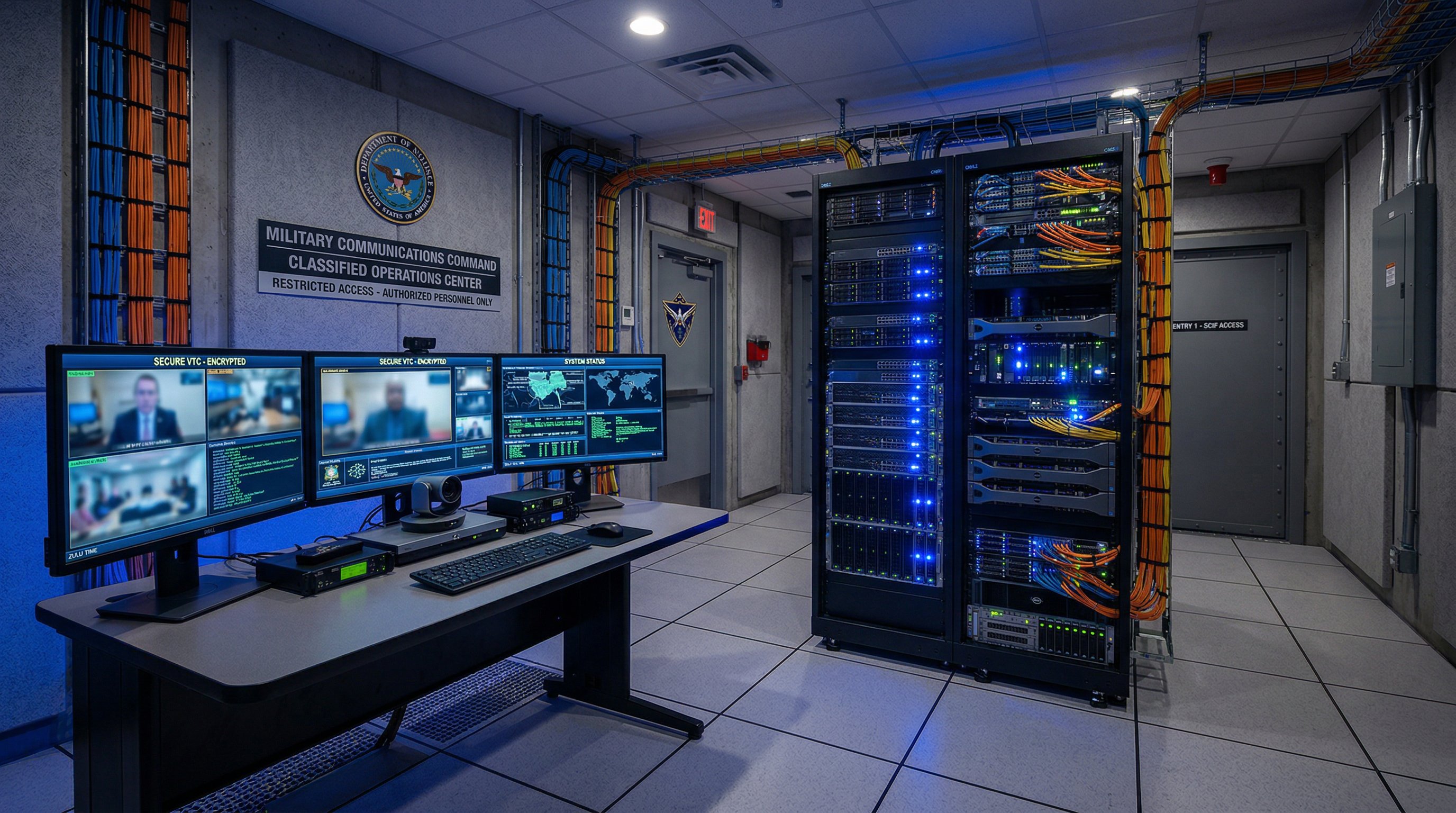 Secure communications and operations room AV